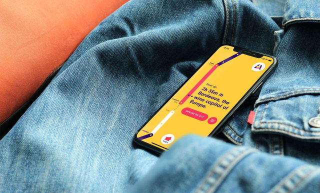 All Aboard, for booking train trips, product shot